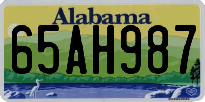 AL license plate 65AH987