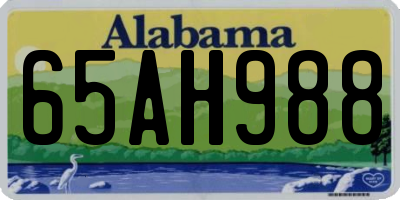 AL license plate 65AH988