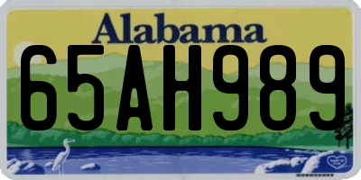 AL license plate 65AH989