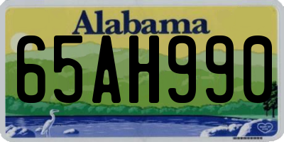 AL license plate 65AH990