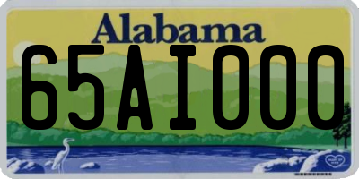 AL license plate 65AI000