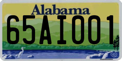 AL license plate 65AI001