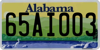 AL license plate 65AI003