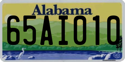 AL license plate 65AI010