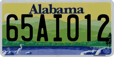 AL license plate 65AI012