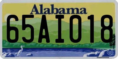 AL license plate 65AI018