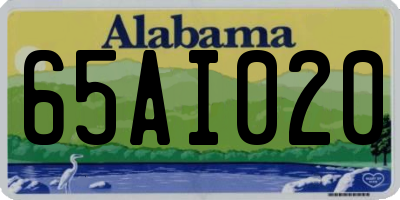 AL license plate 65AI020