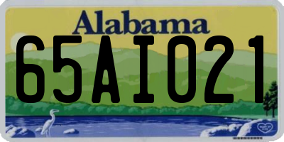AL license plate 65AI021