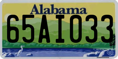 AL license plate 65AI033
