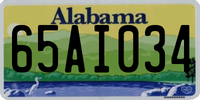 AL license plate 65AI034
