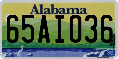 AL license plate 65AI036