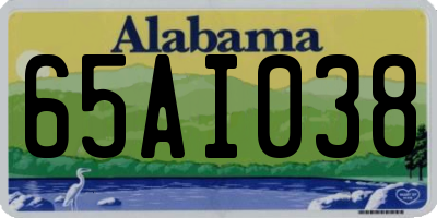 AL license plate 65AI038