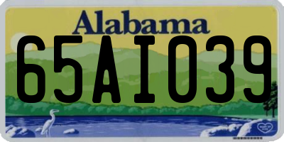 AL license plate 65AI039