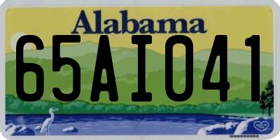 AL license plate 65AI041