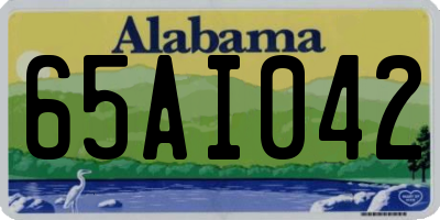 AL license plate 65AI042