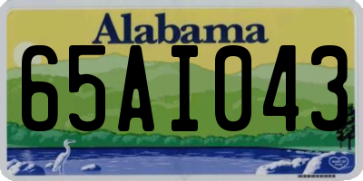 AL license plate 65AI043