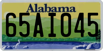 AL license plate 65AI045