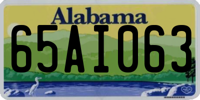 AL license plate 65AI063