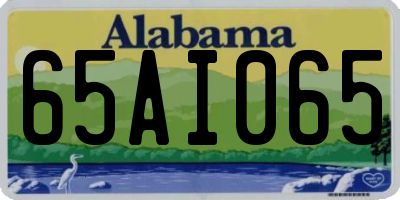 AL license plate 65AI065