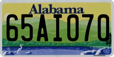 AL license plate 65AI070