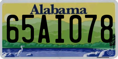 AL license plate 65AI078