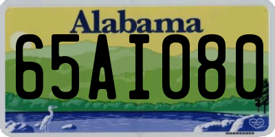 AL license plate 65AI080