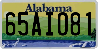 AL license plate 65AI081