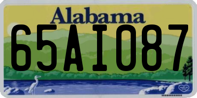 AL license plate 65AI087