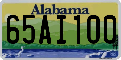 AL license plate 65AI100