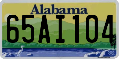 AL license plate 65AI104