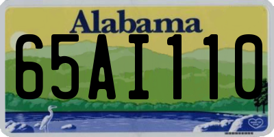 AL license plate 65AI110