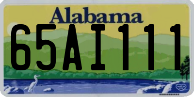 AL license plate 65AI111