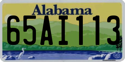 AL license plate 65AI113