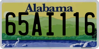 AL license plate 65AI116