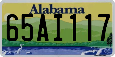 AL license plate 65AI117