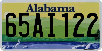 AL license plate 65AI122