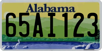 AL license plate 65AI123