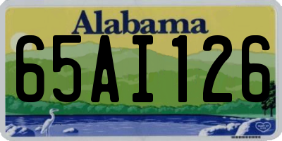 AL license plate 65AI126