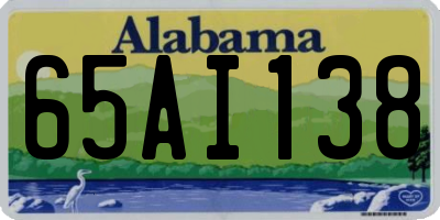 AL license plate 65AI138