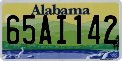 AL license plate 65AI142