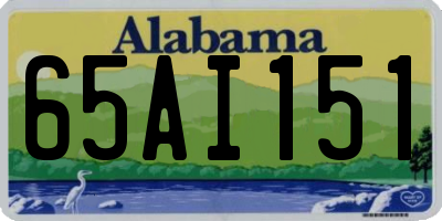 AL license plate 65AI151