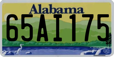 AL license plate 65AI175