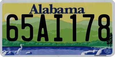 AL license plate 65AI178