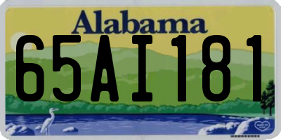 AL license plate 65AI181