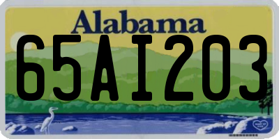 AL license plate 65AI203