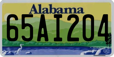 AL license plate 65AI204