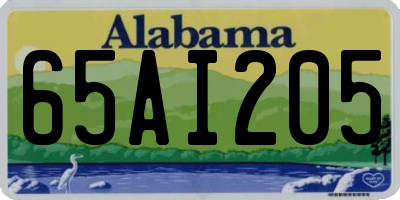 AL license plate 65AI205