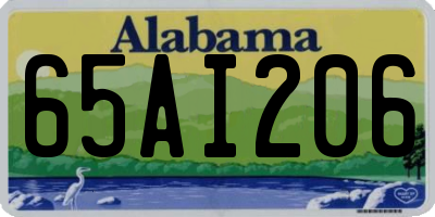 AL license plate 65AI206