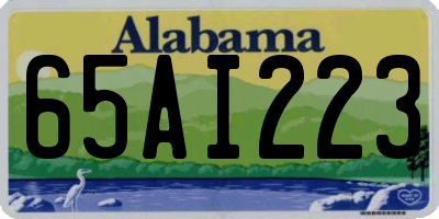 AL license plate 65AI223