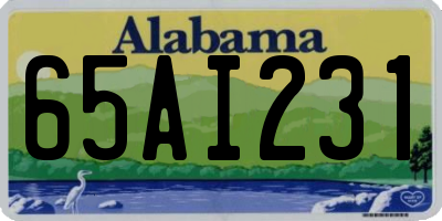 AL license plate 65AI231